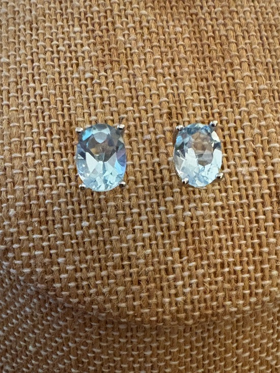 Jewelry - Solid Sterling Silver 2 CTW Sky Blue Topaz Earrings